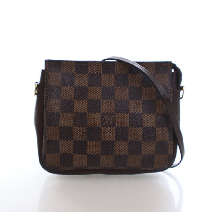 美品 LOUIS VUITTON EBENE TROUSSE PORCH Louis Vuitton Vintage Damier Ebene Trousse Pochette - Luxe Du Jour