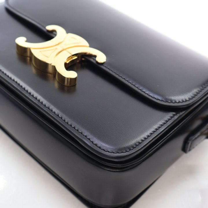 Celine Teen Shiny Calfskin Triomphe Bag - Luxe Du Jour