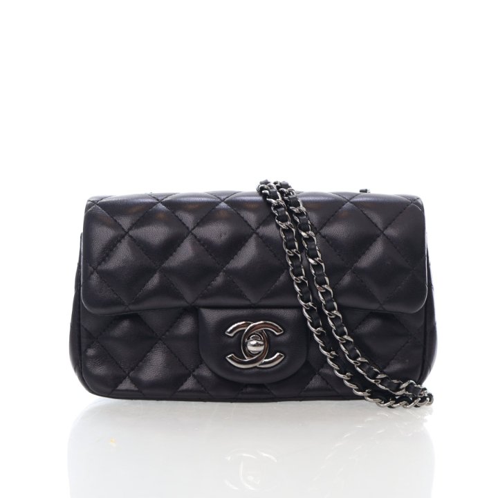 Chanel Extra Mini Lambskin Rectangular Classic Flap Bag Luxe Du Jour