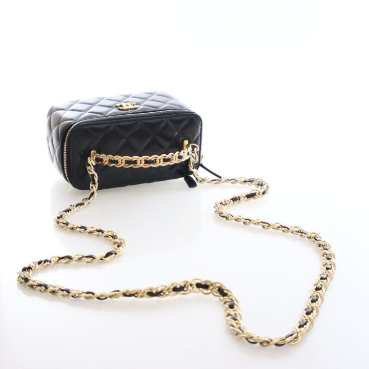 Chanel Small Lambskin Golden Links Vanity Top Handle - Luxe Du Jour