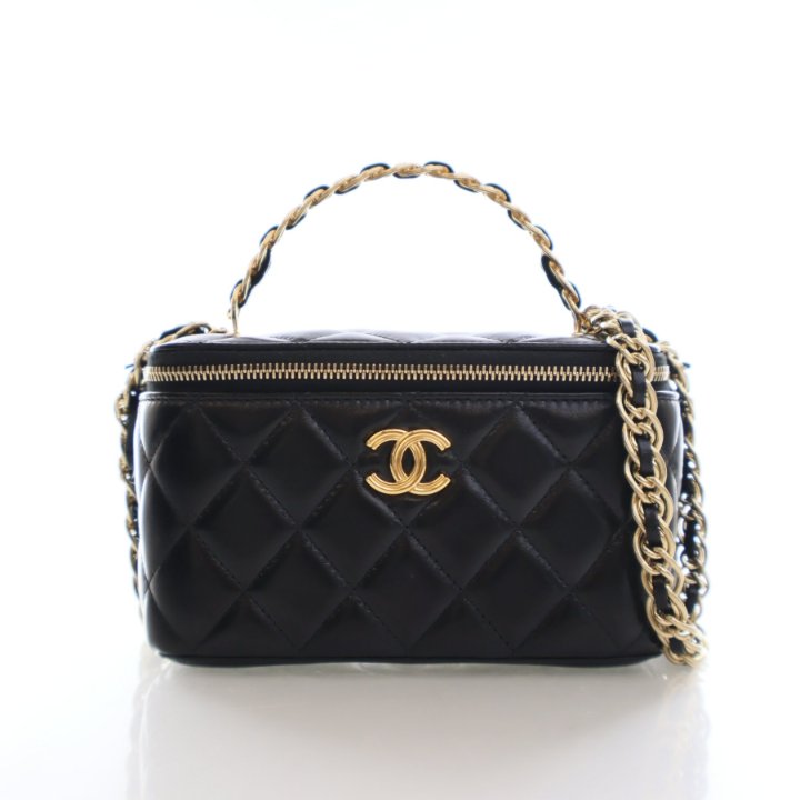 Chanel Small Lambskin Golden Links Vanity Top Handle - Luxe Du Jour