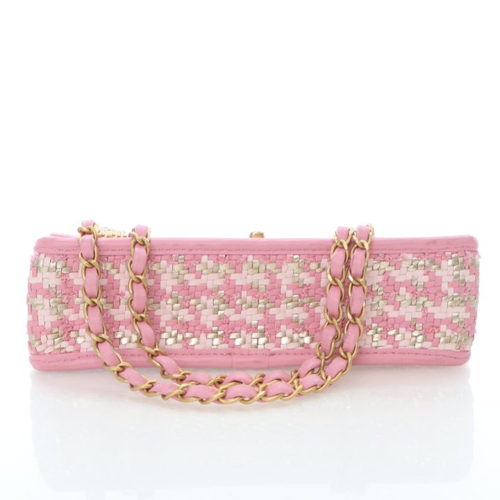 Chanel Medium Viscose Woven Flap Bag - Luxe Du Jour Chanel Medium Viscose Woven Flap Bag - Luxe Du Jour