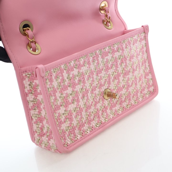 Chanel Medium Viscose Woven Flap Bag - Luxe Du Jour