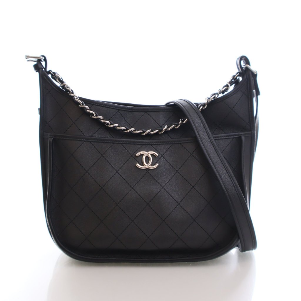 Chanel Jungle Stroll Hobo Handbag - Black Calfskin - Luxe Du Jour