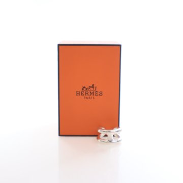 Hermes Small Model Osmose Ring Sz 57 Jewelry - Silver Hardware