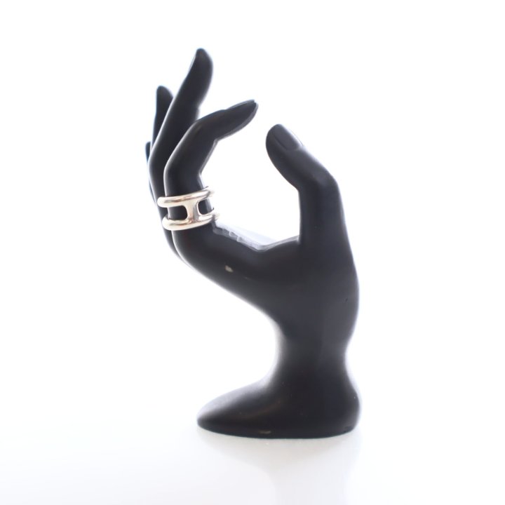 Hermes Small Model Osmose Ring Sz 57 Jewelry - Silver Hardware