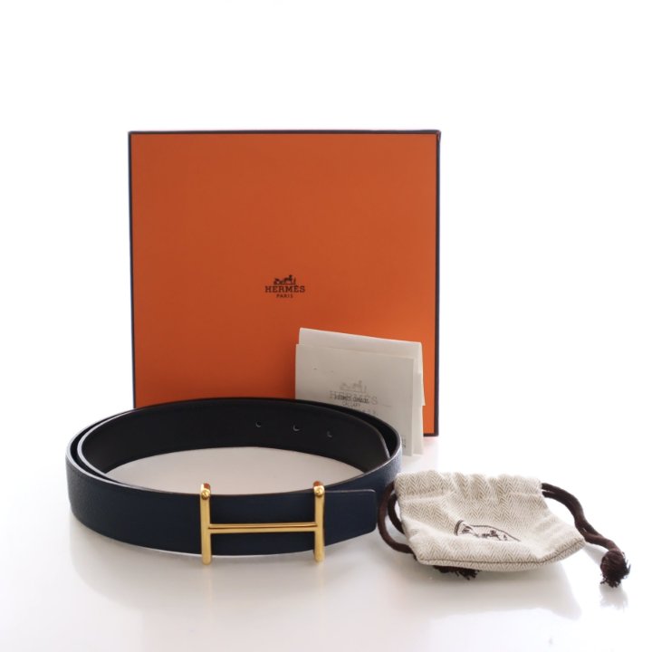メンズ y*y様 HERMES ダブルフェイスレザーベルト 90