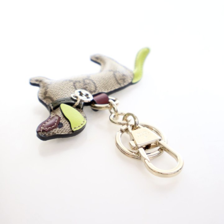 Gucci GG Supreme Dog-Shaped Bag Charm - Luxe Du Jour