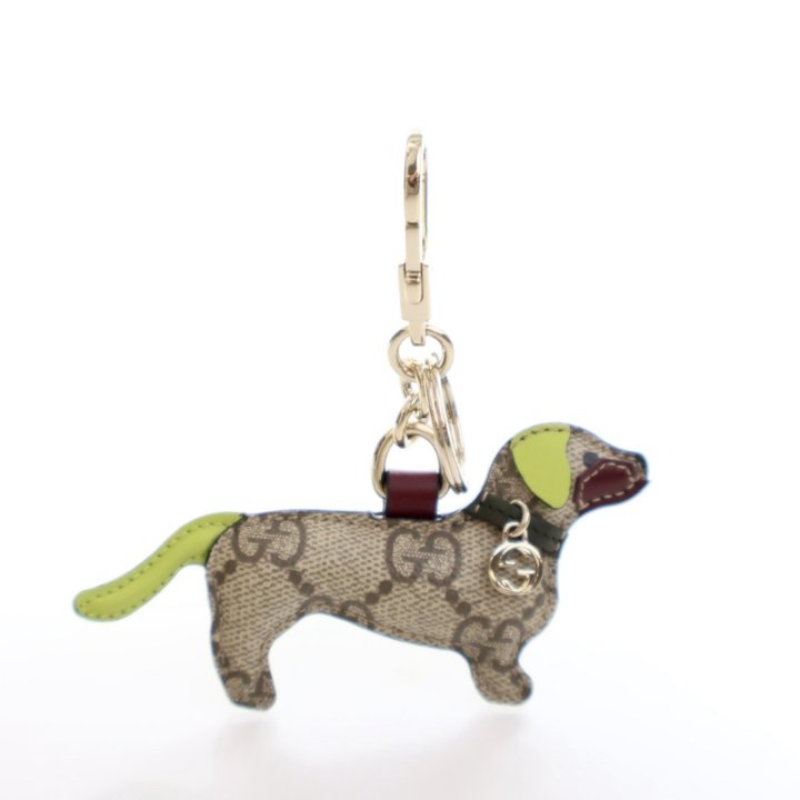 Gucci GG Supreme Dog-Shaped Bag Charm - Luxe Du Jour