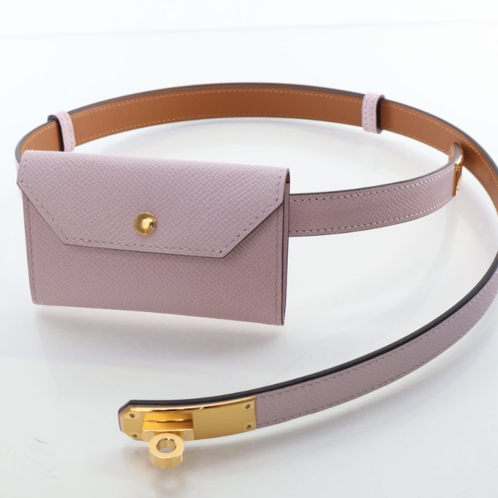 Hermes Mauve Pale Epsom Kelly Pocket Belt 18 - Luxe Du Jour display picture 1