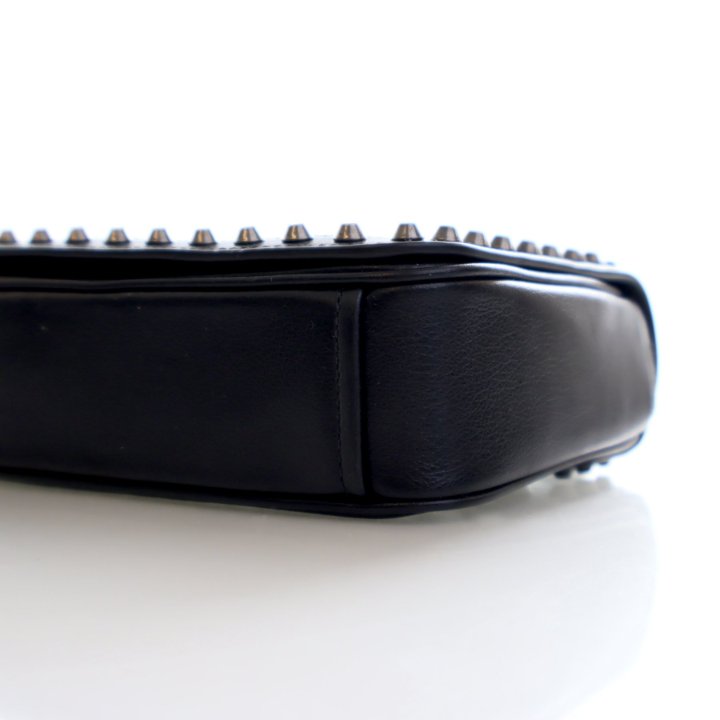 Prada Calfskin Glace Calf Studded Crossbody Bag - Luxe Du Jour