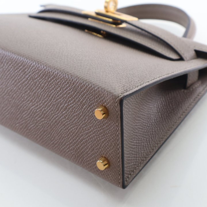 Hermes Gris Asphalt Epsom Mini Kelly 20 - Luxe Du Jour Hermes Gris Asphalt Epsom Mini Kelly 20 - Luxe Du Jour