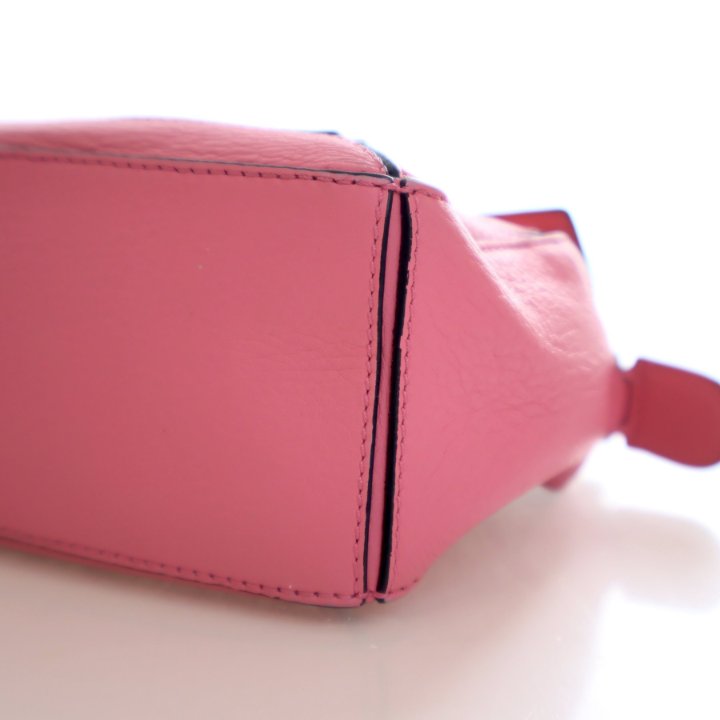 Loewe Puzzle Edge Mini Handbag - Pink Calfskin Silver HW - Luxe Du
