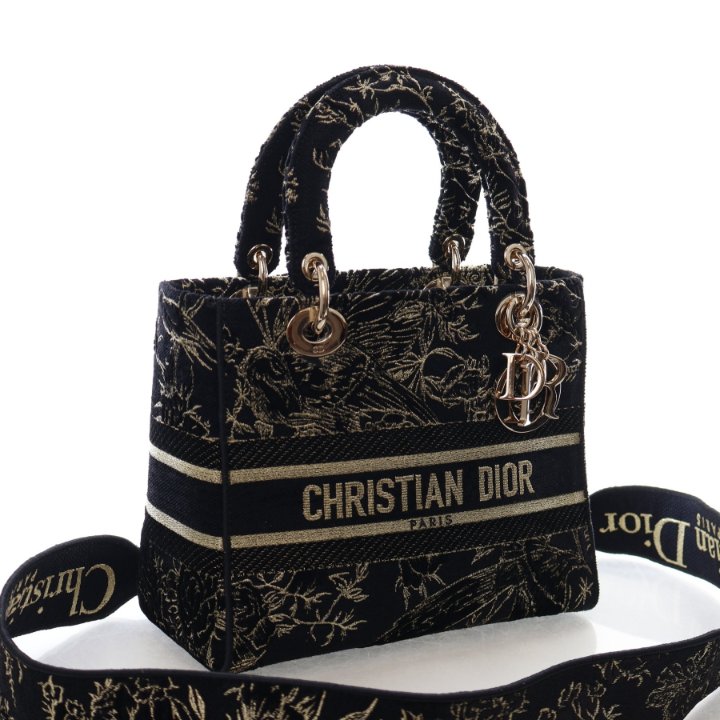 Christian Dior Medium Embroidered Lady D-Lite - Luxe Du Jour