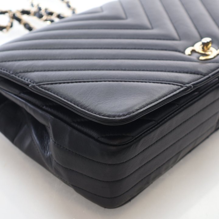 Chanel Large Calfskin Statement Flap Bag - Luxe Du Jour
