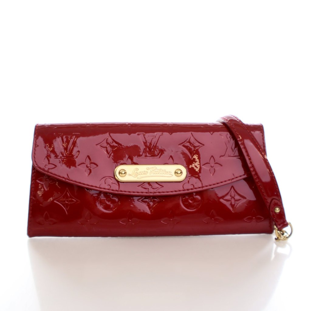 LOUIS VUITTON ヴェルニ 赤 Louis Vuitton Sunset Boulevard Handbag - Red Monogram Vernis Gold
