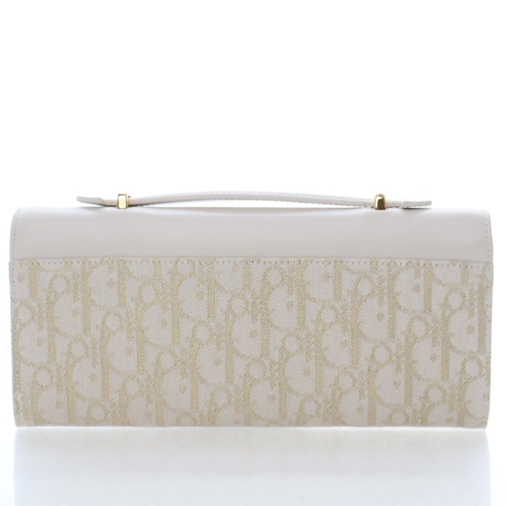 Christian Dior Medium Calfskin Oblique Canvas Miss Caro Top Handle