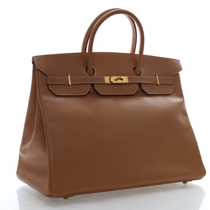 Hermes Vintage Tabac Camel Courchevel Birkin 40 - Luxe Du Jour