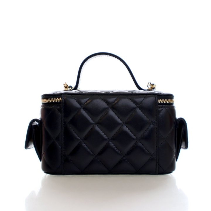 Chanel Small Lambskin Cargo Pocket Vanity Top Handle - Luxe Du Jour