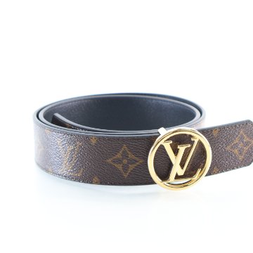 NWT LOUIS VUITTON LV Circle 25mm Reversible Belt M0054U EU90 louis-vuitton--  main image 4
