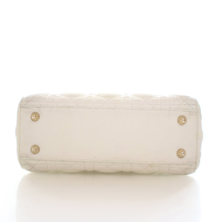 Dior ホワイト CHRISTIAN DIOR 2005 WHITE LEATHER STREET CHIC COLUMBUS BAG – RDB