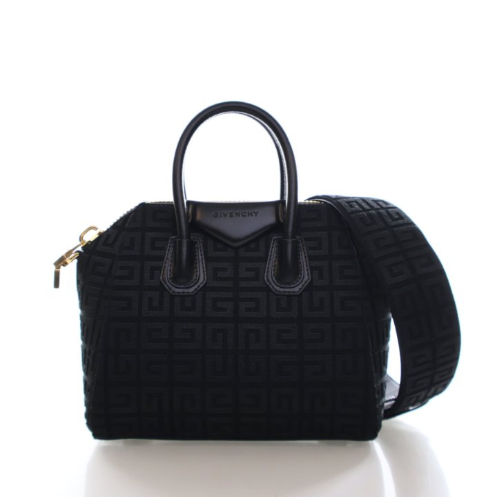 Givenchy Antigona Mini Handbag - Black Embroidered Gold HW - Luxe