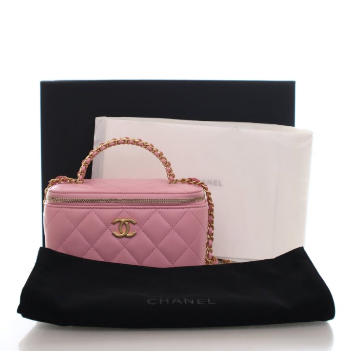 Chanel Pick Me Up Vanity Case Small Handbag - Pink Lambskin Gold