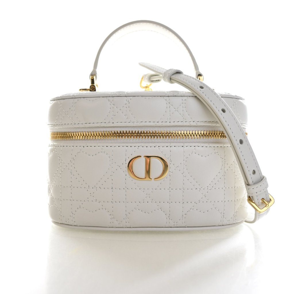 Christian Dior Dioramour Dior Caro Vanity Mini Handbag - White