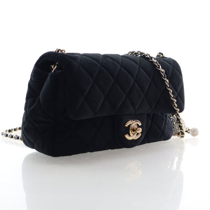 Chanel Mini Velvet Pearl Crush Rectangular Flap Bag - Luxe Du Jour