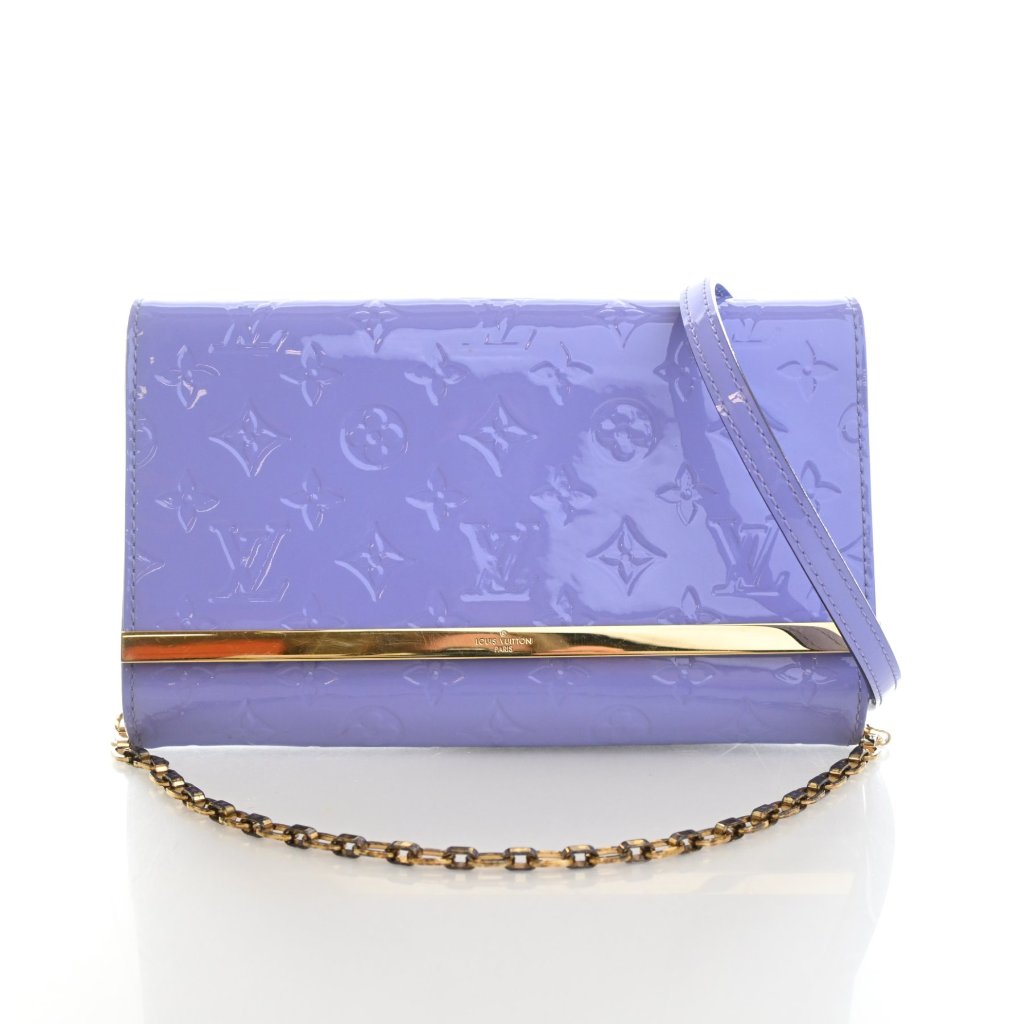 Louis Vuitton クラッチバッグ モノグラムヴェルニ　レア　パープル Louis Vuitton Ana Clutch Handbag - Purple Monogram Vernis Gold HW