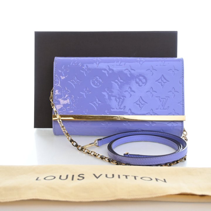 Louis Vuitton クラッチバッグ モノグラムヴェルニ　レア　パープル Louis Vuitton Ana Clutch Handbag - Purple Monogram Vernis Gold HW