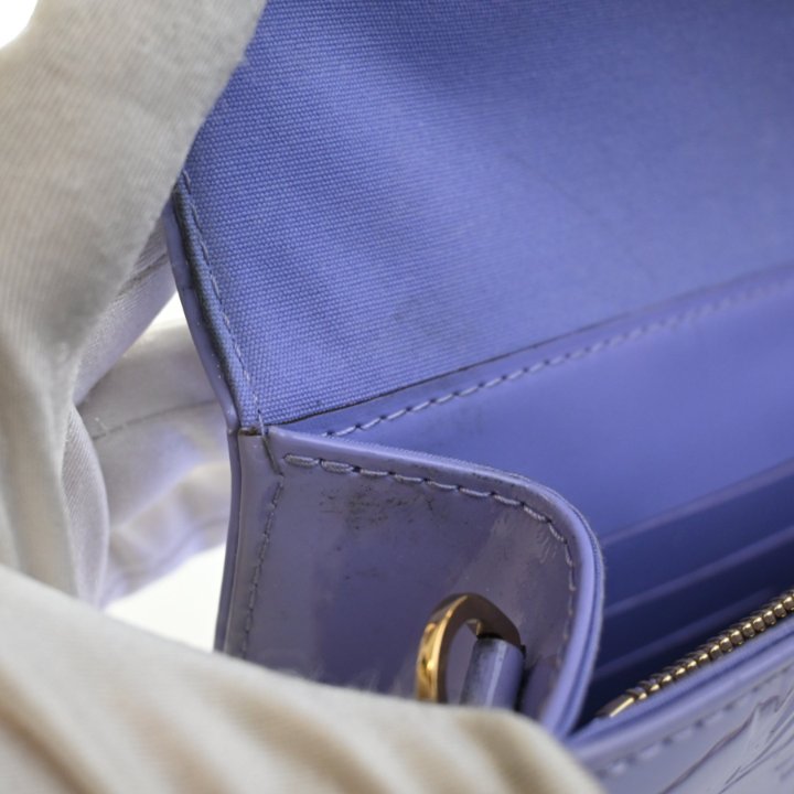 Louis Vuitton Ana Clutch Handbag - Purple Monogram Vernis Gold HW