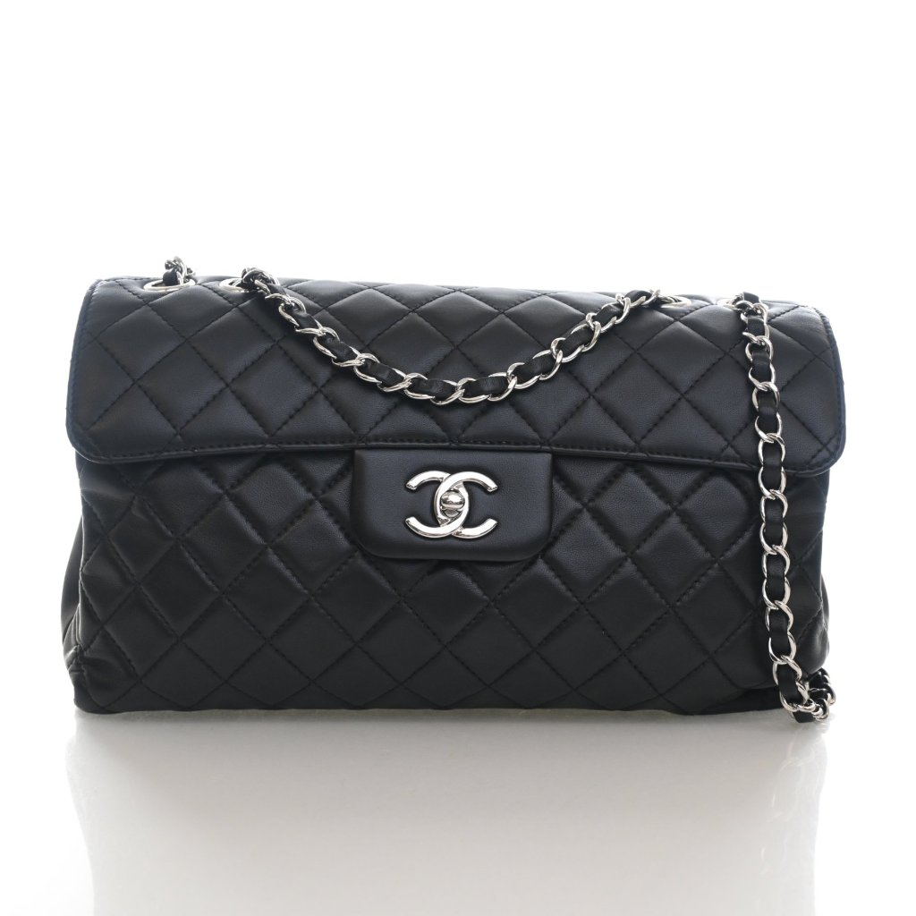 Chanel Accordion Single Flap Bag Medium Handbag - Pink Lambskin