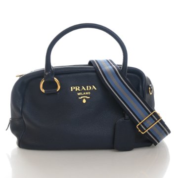 PRADA 肩掛け ショルダー ネイビー 正規品 VITELLO PHENIX PRADA（プラダ） ショルダーバッグ ハンドバッグ ヴィッテロ
