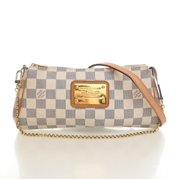 Louis Vuitton アズール エヴァ Eva Louis Vuitton Eva Damier Azur Clutch Crossbody Bag