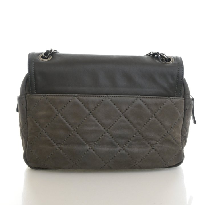 Chanel In The Mix Flap Bag Medium Handbag - Grey Calfskin