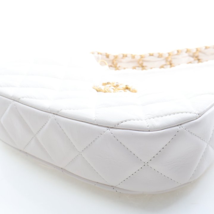 Chanel Small Aged Calfskin 19 Zip Hobo Clutch With Chain - Luxe Du