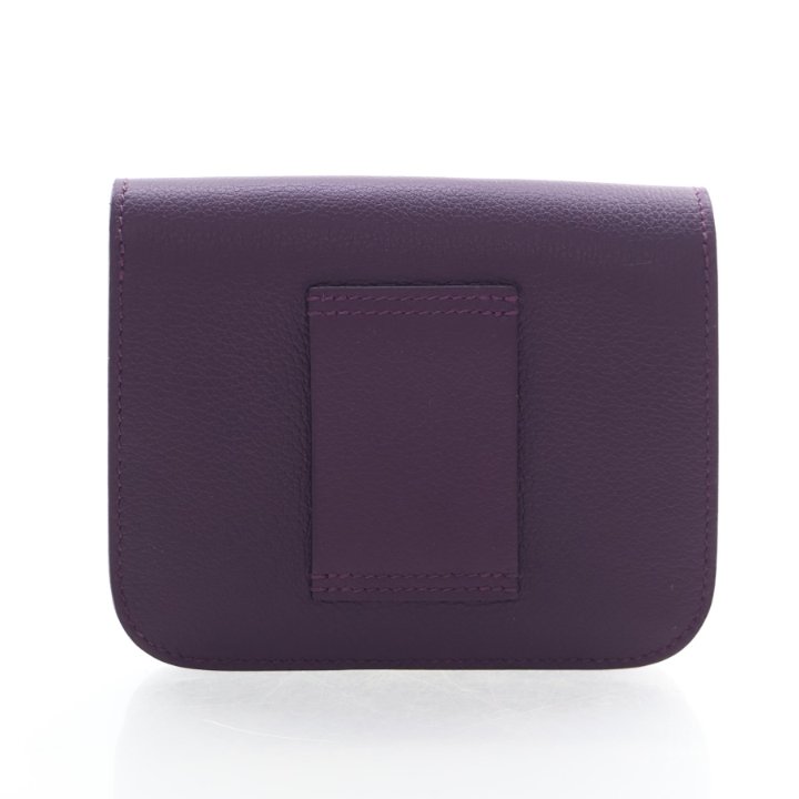 Hermes Cassis Evercolor Constance Slim Wallet - Luxe Du Jour