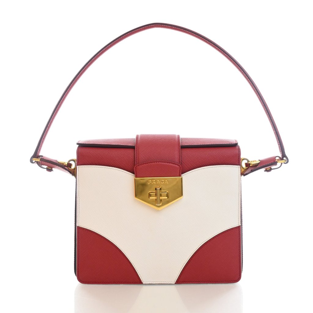 Prada Saffiano Turnlock Satchel - Luxe Du Jour